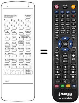 Gleichwertige Fernbedienung RC-37