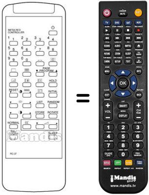 Gleichwertige Fernbedienung RC-37