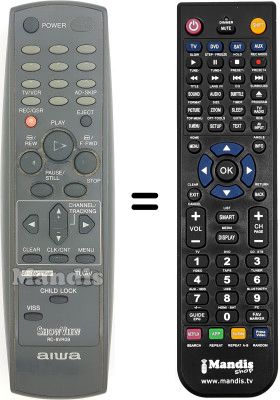 Gleichwertige Fernbedienung RC-8VR09