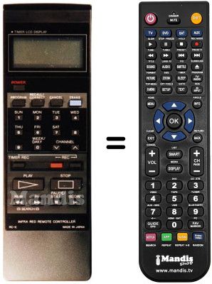 Gleichwertige Fernbedienung 076200E001
