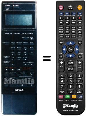 Gleichwertige Fernbedienung RC-TF80P