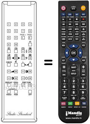Gleichwertige Fernbedienung RC 100