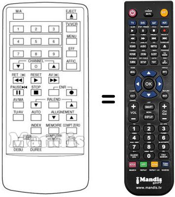 Replacement remote control LG RC 20 S