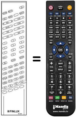 Replacement remote control RC 3001