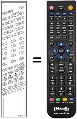 Gleichwertige Fernbedienung RC 3010