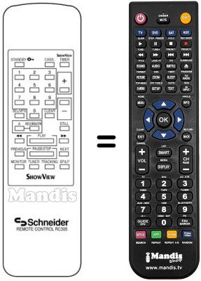 Gleichwertige Fernbedienung RC 305