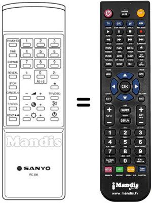Replacement remote control RC 347