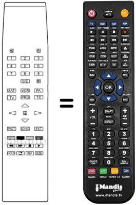 Replacement remote control RC 504