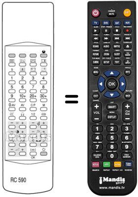 Replacement remote control RC 590