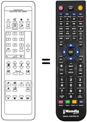Replacement remote control RC 5903