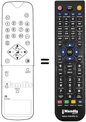 Replacement remote control RC 61413