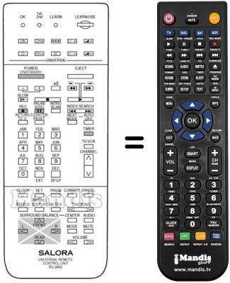 Replacement remote control RC 9800