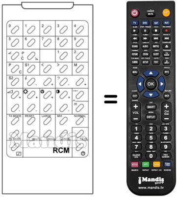 Gleichwertige Fernbedienung RCM STEREO Gleichwertige Fernbedienung RCM STEREO