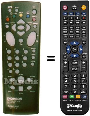 Replacement remote control Thomson 28 VT 42 E Replacement remote control Thomson 28 VT 42 E