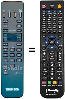 Gleichwertige Fernbedienung RCT 3016 Gleichwertige Fernbedienung RCT 3016
