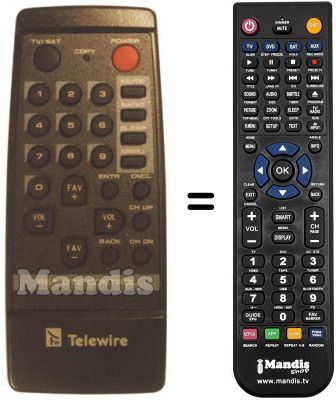 Replacement remote control REMOTE CONTROL