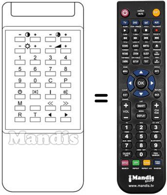 Replacement remote control RH 880 / 1