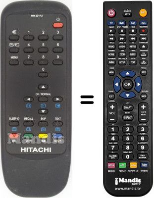 Gleichwertige Fernbedienung RM 201 H2