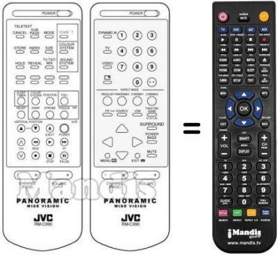 Replacement remote control RM-991