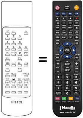 Replacement remote control RR 103