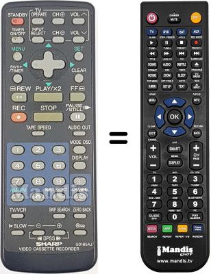 Gleichwertige Fernbedienung Sharp VC MH671 GM