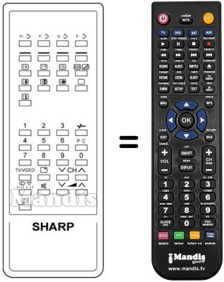 Gleichwertige Fernbedienung RRMCG 1014 BMSA