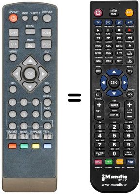 Gleichwertige Fernbedienung SERVIMAT TNT 58