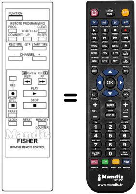 Replacement remote control RVR-510E