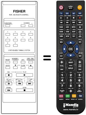 Replacement remote control RVR-990 B