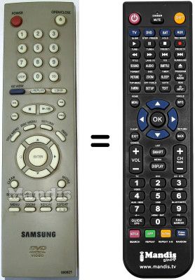 Gleichwertige Fernbedienung 00092 T