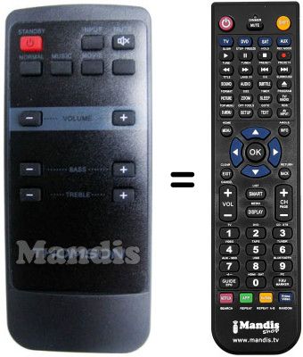 Replacement remote control Thomson SB 2110 Replacement remote control Thomson SB 2110
