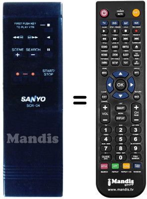Gleichwertige Fernbedienung SCR 04
