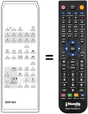 Gleichwertige Fernbedienung SHP 401