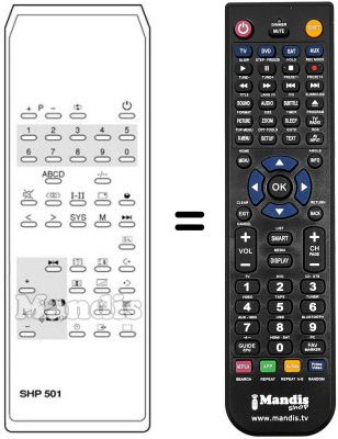 Gleichwertige Fernbedienung SHP 501