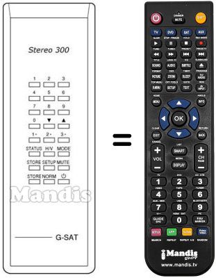 Replacement remote control STEREO 300