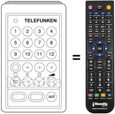 Replacement remote control SUPERSONIC 3001