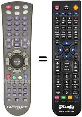 Gleichwertige Fernbedienung FASTWEB FASTWEB (ver. 1)