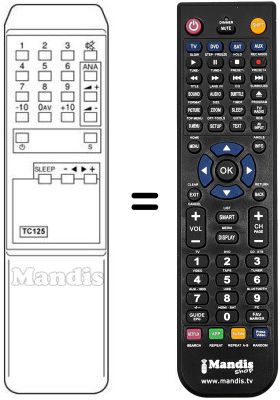 Replacement remote control TC 125