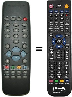 Replacement remote control Sinudyne 42000