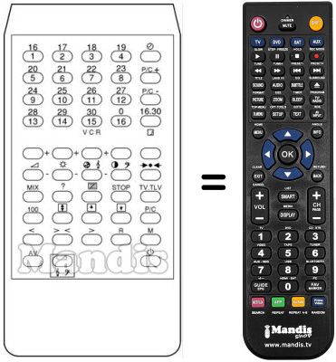 Replacement remote control Tensai TCT 251 BL