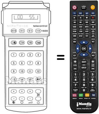 Replacement remote control TELECONTROL 1600