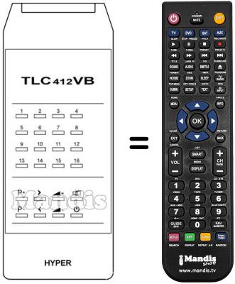 Replacement remote control TLC 412 VB