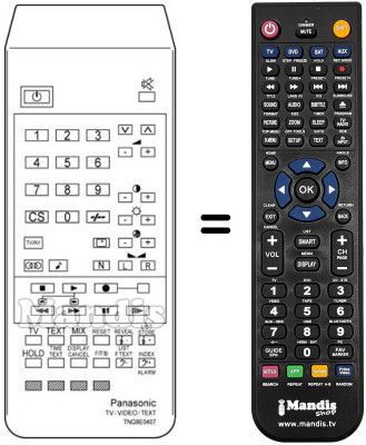 Gleichwertige Fernbedienung TNQ 8E 0407