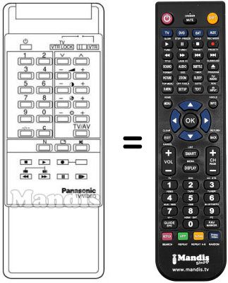 Replacement remote control TNQ 8E 0434