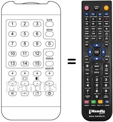 Replacement remote control TRD 99 / 16
