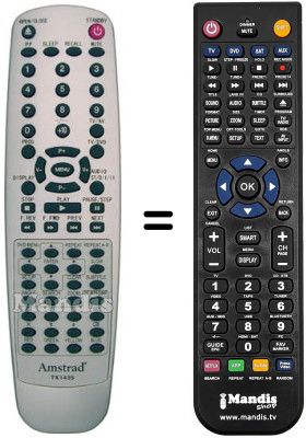 Gleichwertige Fernbedienung Amstrad LCD-1907 D