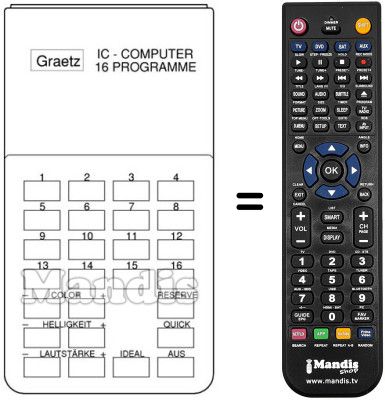 Gleichwertige Fernbedienung UFB 8