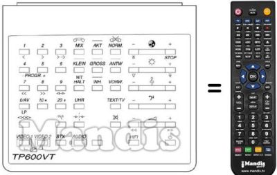 Gleichwertige Fernbedienung UNIVERSUM 9597592