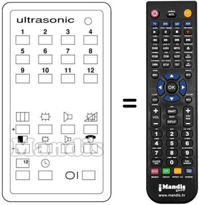 Replacement remote control US 12 PROG