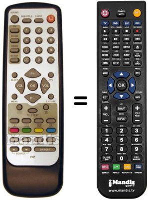 Gleichwertige Fernbedienung DECCA V 32 HCHK